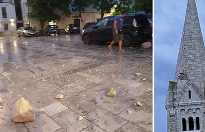 Nevrijeme pogodilo Brač, udar groma oštetio toranj crkve u Selcima. Župnik: Bilo je strašno