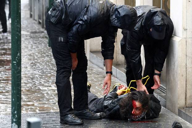 Students' protest in Brussels