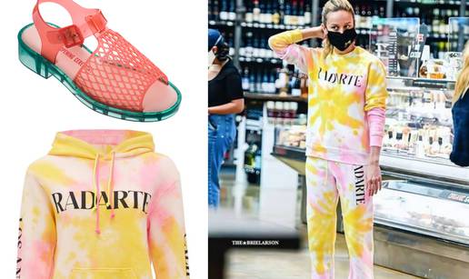 Za kvartovski shopping Brie Larson bira tie-dye trenirku i gumene rupičaste sandale