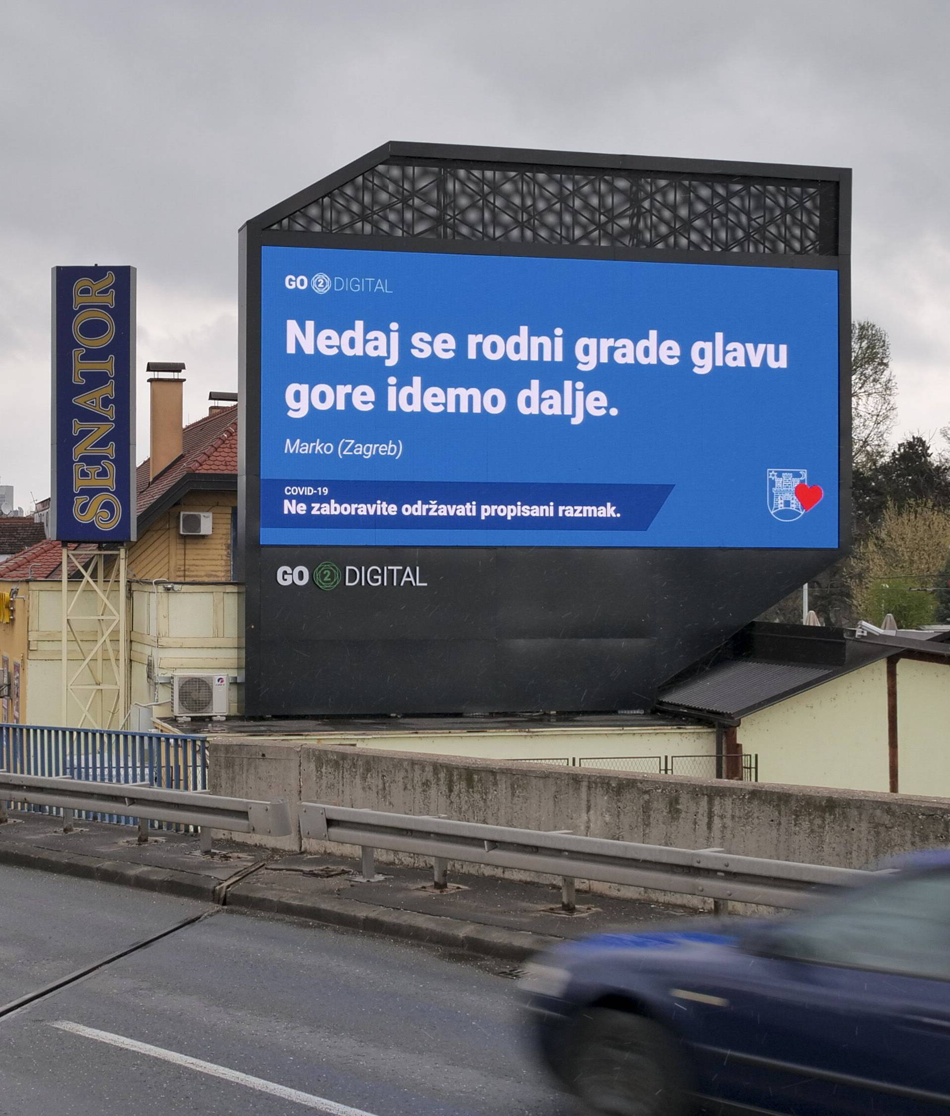 Pošalji poruku i podrži Zagreb, bit će objavljene po gradu