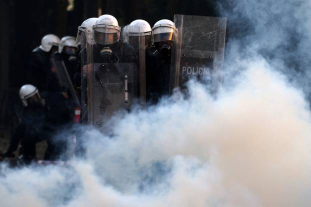 Albanian students hold anti-government protest
