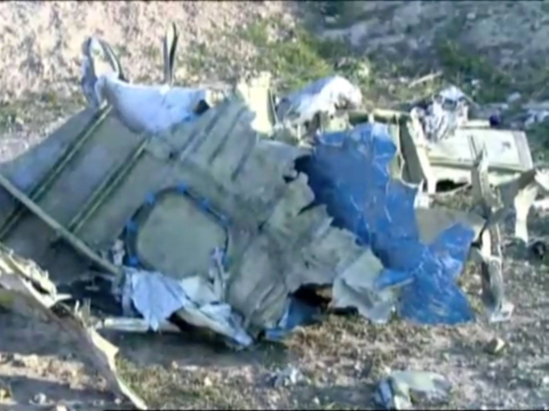 Part of the wreckage from Ukraine International Airlines flight PS752, a Boeing 737-800 plane that crashed after taking off from Tehran's Imam Khomeini airport