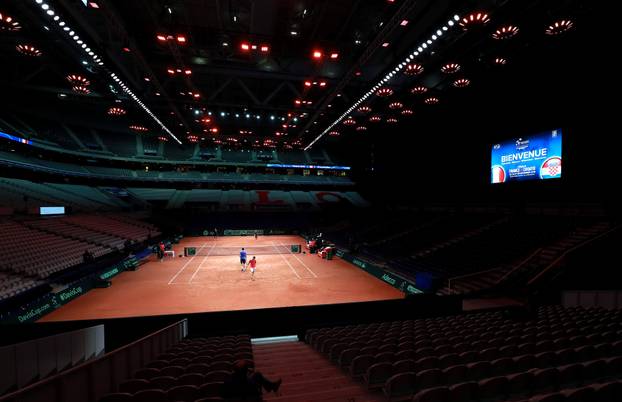 Lille: Reprezentacija Hrvatske na treningu spremna za finale Davis Cupa
