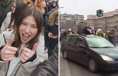 Manijak je udario autom, ali ona je tu: Studentica Sonja se vratila na prosvjede u Srbiji!