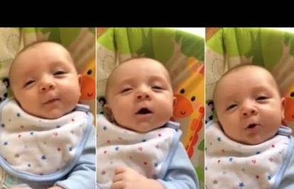 Najslađe 'Zdravo!': Bebač od 7 tjedana izgovorio je prvu riječ