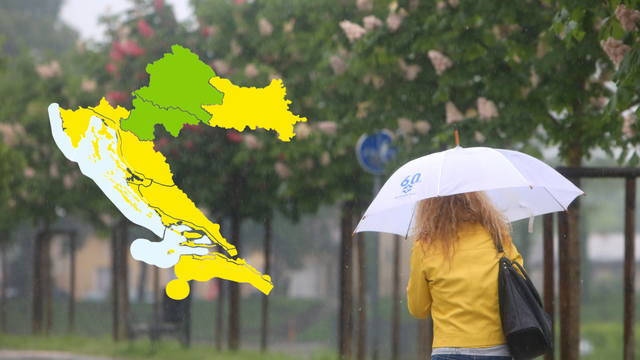 Žuti alarm za Slavoniju i Jadran: Čeka nas promjenjivo vrijeme i grmljavina, a moguće je i sunce