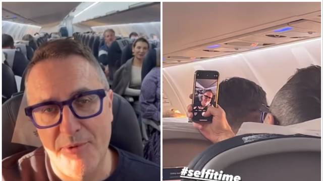 Tarik Filipović fotka se u avionu, Daria Lorenci Flatz sjedila iza njega: 'Ma dobar je selfie ajde'