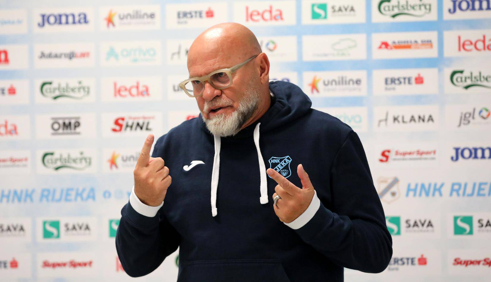 Rijeka: Trener Rijeke Serse Cosmi i vratar Nediljko Labrović uoči susreta s Varaždinom