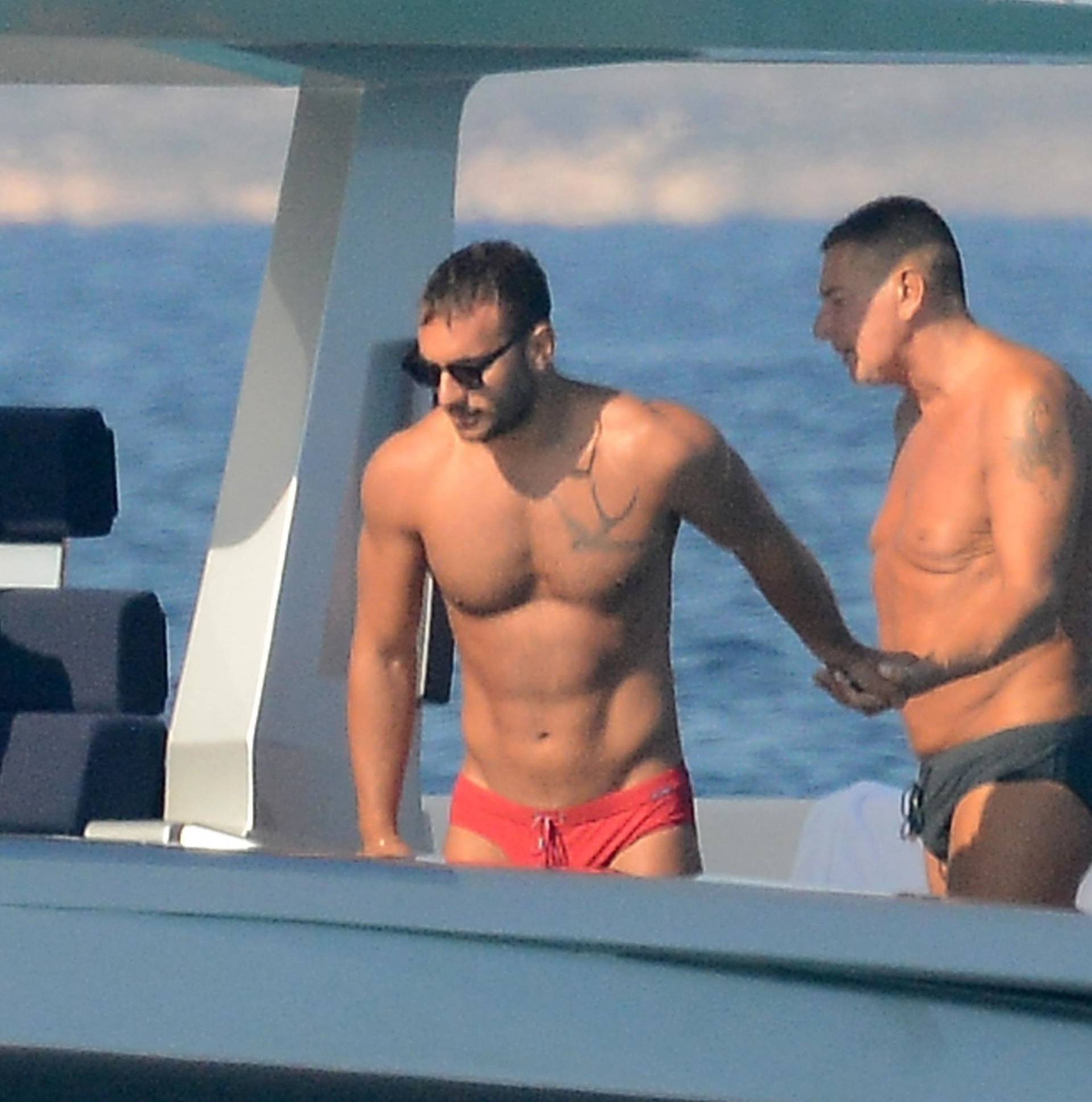 *EXCLUSIVE* The Italian fashion designer Stefano Gabbana enjoys his holidays out in Formentera with his boyfriend, the fitness instructor Luca Santonastaso.