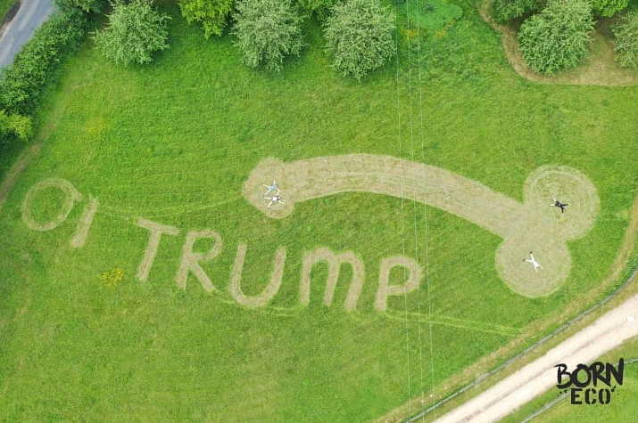 Pozdrav u polju: 'Oi Trump' i veliki penis kao 'dobrodošlica'