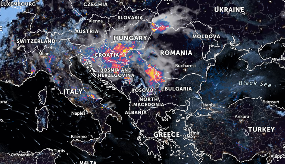 Karta padalina diljem Europe: Evo kako je jako nevrijeme iz Njemačke stiglo i u Hrvatsku