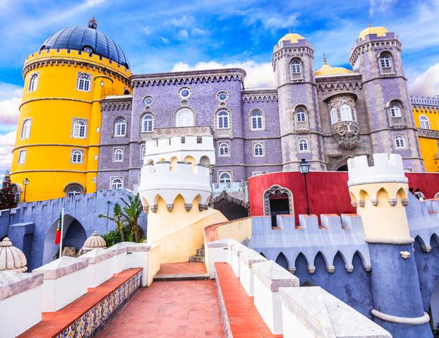most beautiful castles of Europe - Pena palace in Portugal