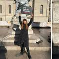 Pjevačica napravila transparent 'Svi smo mi Severina' i stajala u centru Zagreba: 'Dosta je bilo'