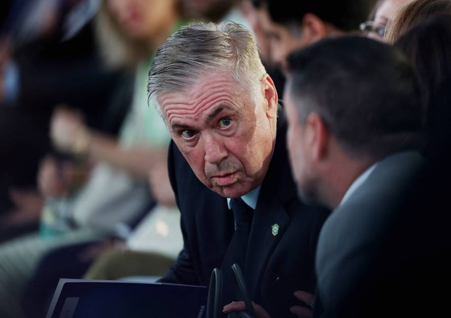 FIFA World Cup 2026 - Brazil coach Carlo Ancelotti speaks to media ahead of the World Cup