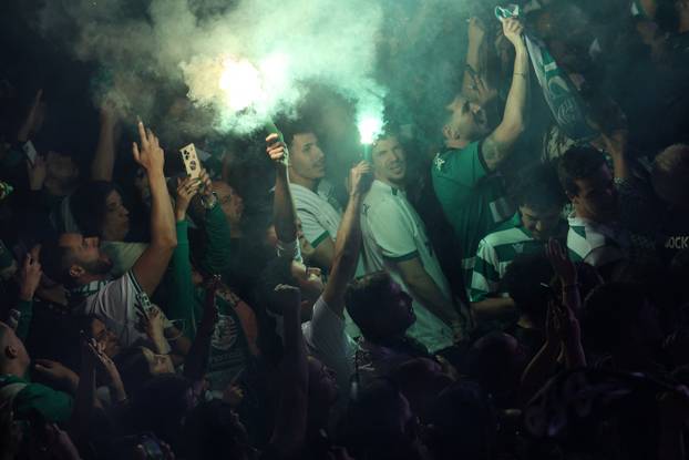 Primeira Liga - Sporting CP celebrate winning the Primeira Liga