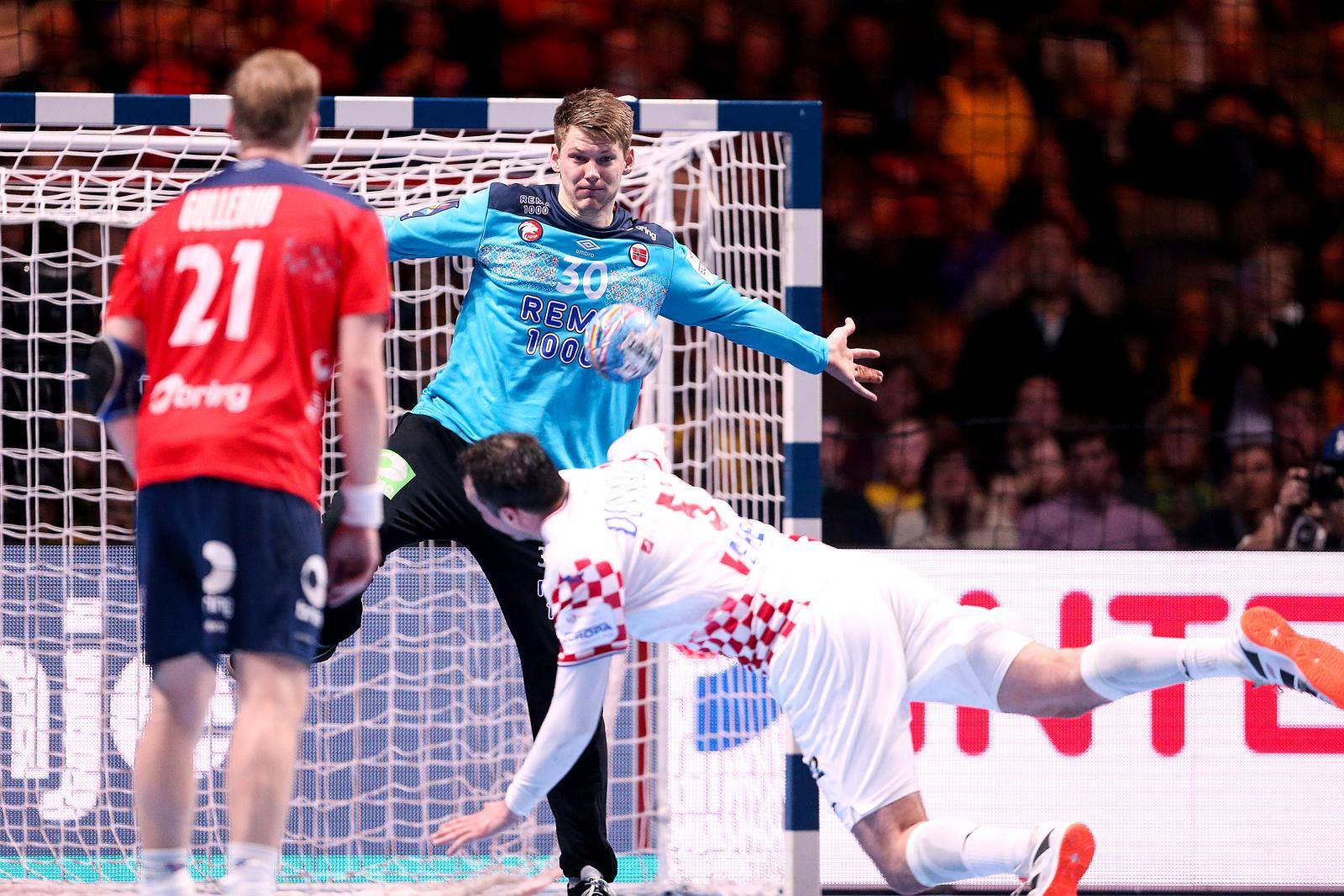 Norveska i Hrvatska u utakmici pulufinala Europskog prvenstva u rukometu