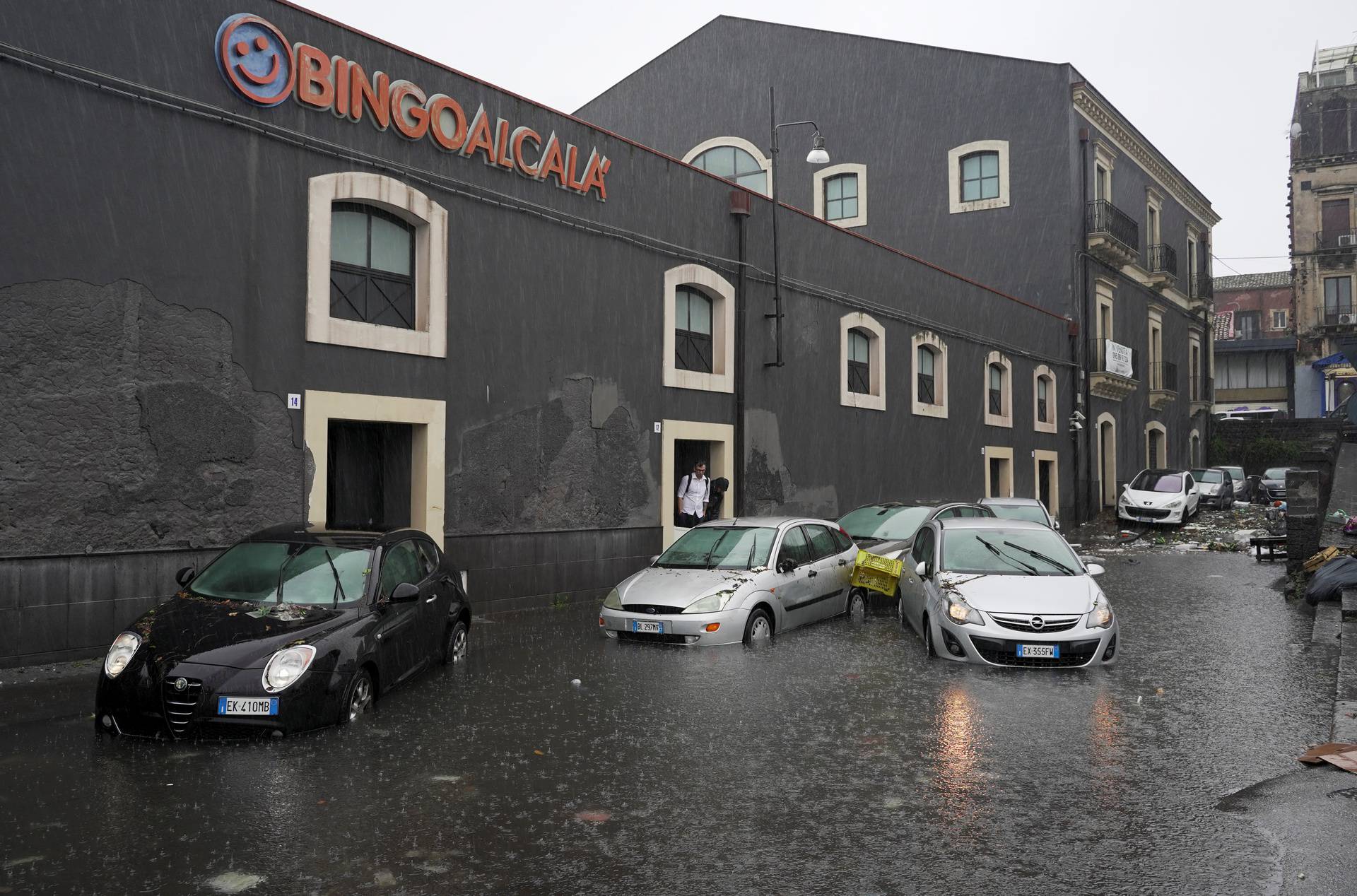 Heavy rainfall on the island of Sicily