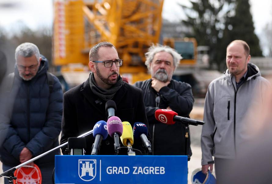 Zagreb: Povodom 5. godišnjice potresa gradonačelnik Tomašević i suradnici obišli radove na Domu sportova
