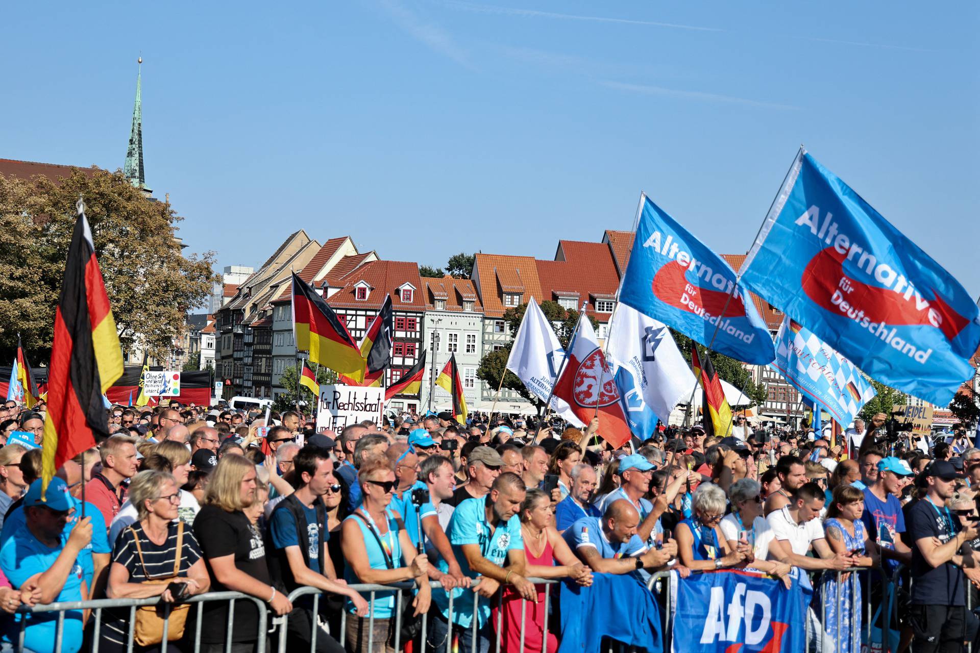 Election campaign rally of Germany's AfD party ahead of Thuringia state elections, in Erfurt