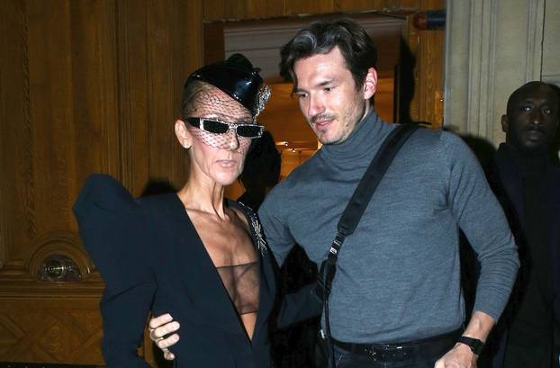 Celine Dion and Pepe Munoz out in Paris