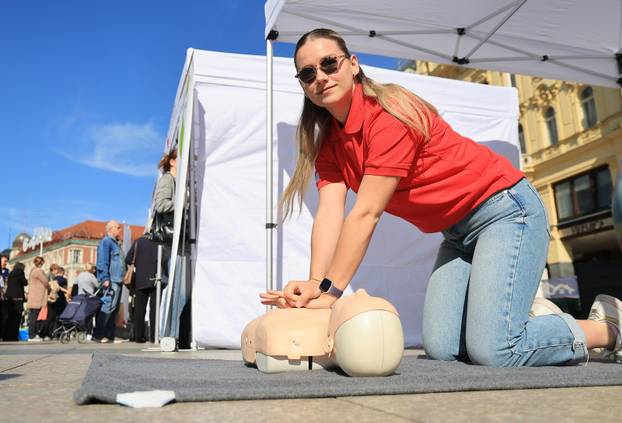 Zagreb: Obilježavanje Svjetskog dana zdravlja na Trgu bana Josipa Jelačića