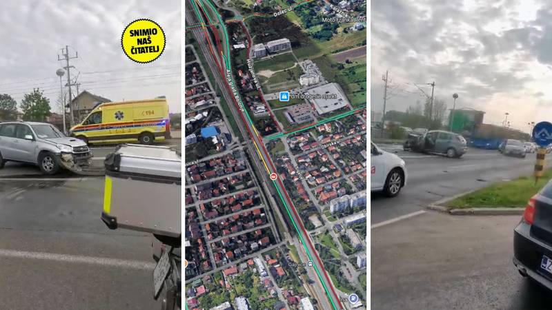 VIDEO Kaos u Zagrebu: Sudarila se četiri auta na 'Bolonji'. Dvoje ljudi u bolnici, prekinut promet