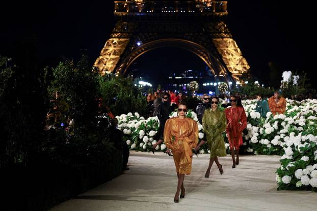 Yves Saint Laurent Womenswear Spring/Summer 2026 collection show during Paris Fashion Week