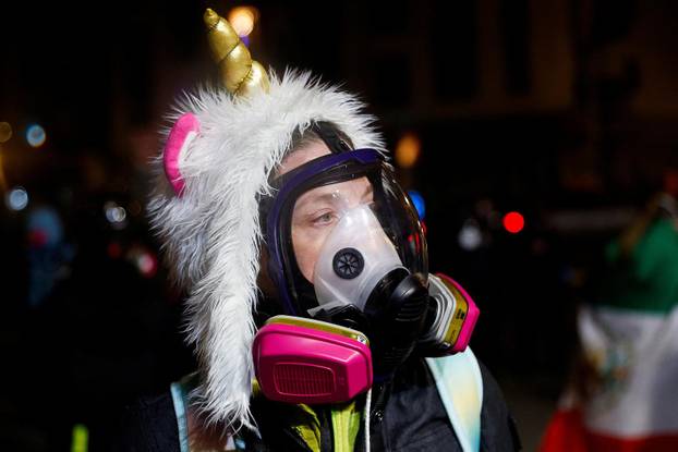 "No Kings" protest, in Portland
