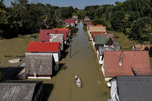 Flooding Danube in Hungary