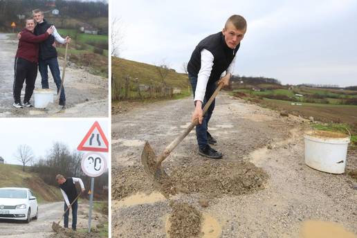 'Krpam rupe na cesti kad nitko neće. Školu sam ostavio jer smo bez novca, ali rada se ne bojim'