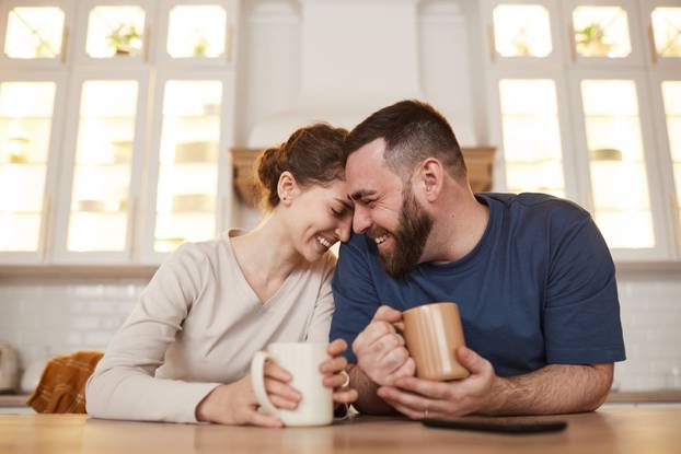 Couple Drinking Coffee Together
