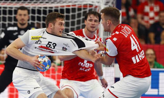 EHF 2024 Men's European Handball Championship - Preliminary Round - Group B - Croatia v Austria