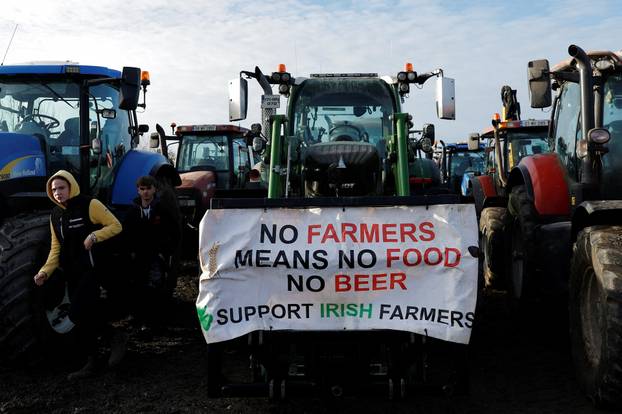 Irish farmers protest against Mercosur trade deal, in Athlone