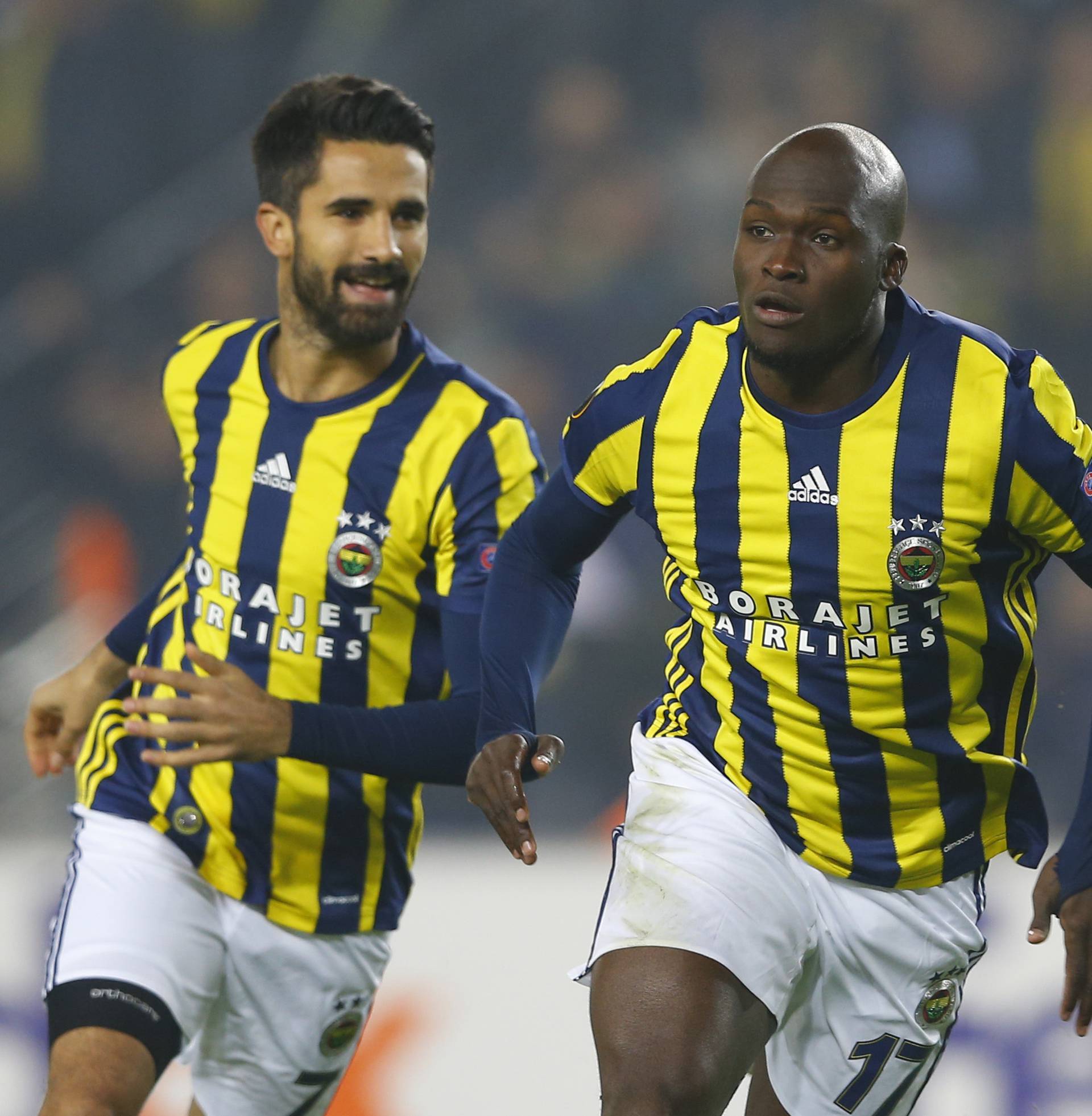 Fenerbahce's Moussa Sow celebrates scoring their first goal