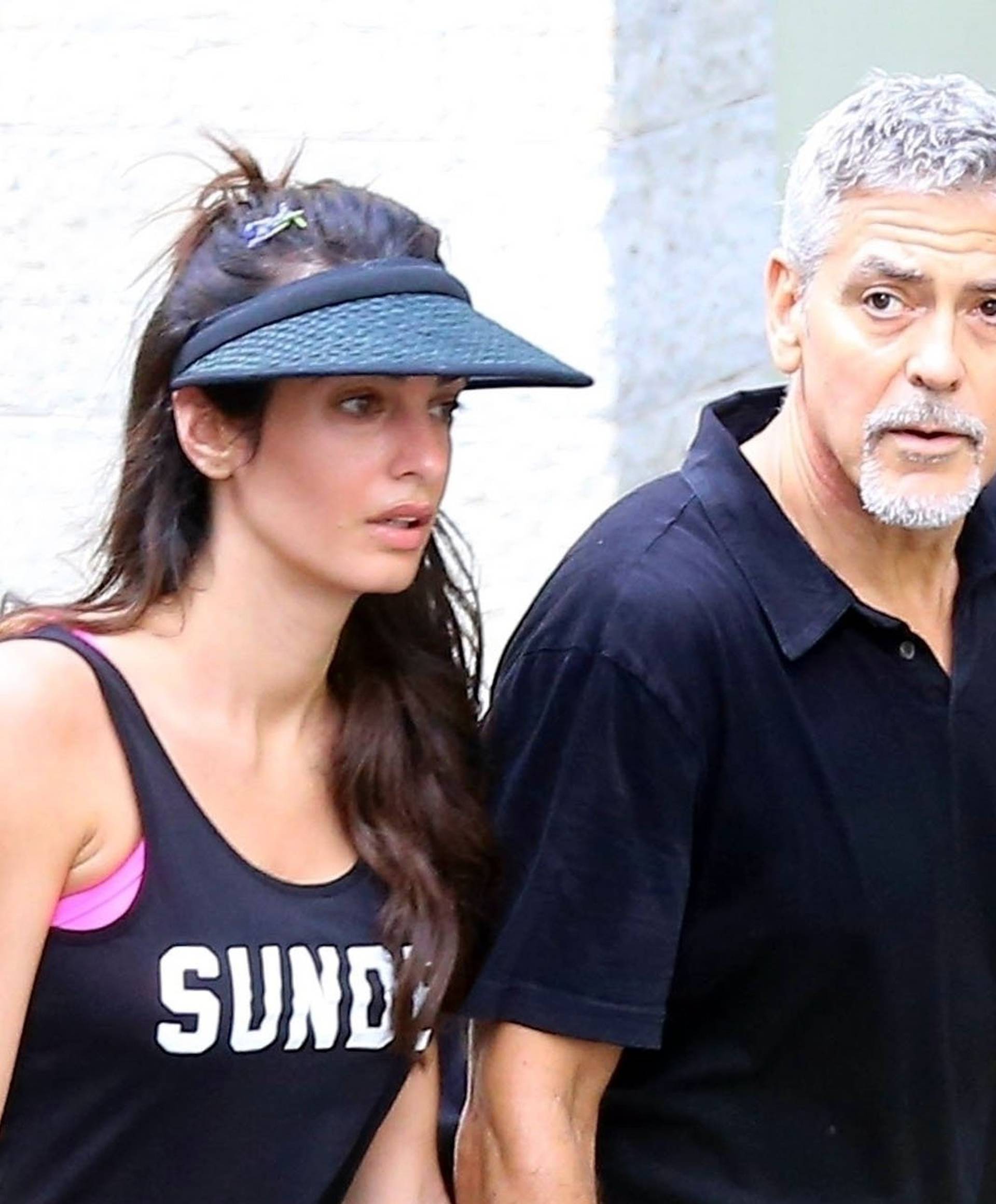 *PREMIUM-EXCLUSIVE* *MUST CALL FOR PRICING BEFORE USAGE**NOT AVAILABLE FOR ONLINE SUBSCRIPTIONS* Actor George Clooney and his wife Amal in Laglio