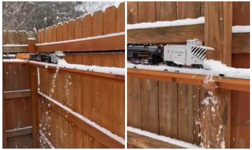 VIDEO Uskoro stiže snijeg pa pogledajte kako se ovaj majstor snašao! Čisti si ogradu...