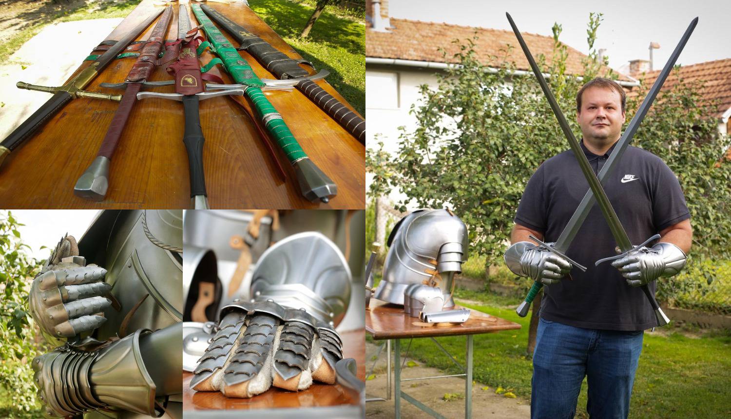 Ivan je moderni vitez iz Našica: 'Moji mačevi su ručni rad, a korice za njih izrađujem sam'