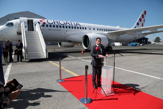 Zagreb: Slijetanje Airbusa A220, novog zrakoplova Croatia Airlinesa