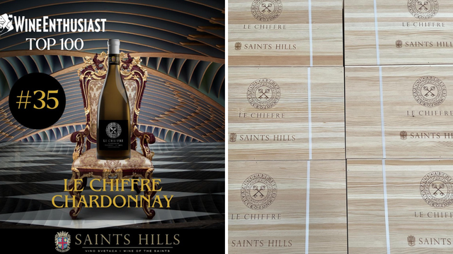 Vinarija Saints Hills uvrštena u top 100: Njihov Le Chiffre chardonnay je 35. na svijetu