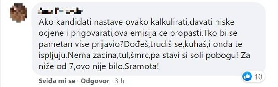 Gledatelji burno reagirali na Teine ocjene za večeru: 'Dođeš i trudiš se, a na kraju te popljuju'