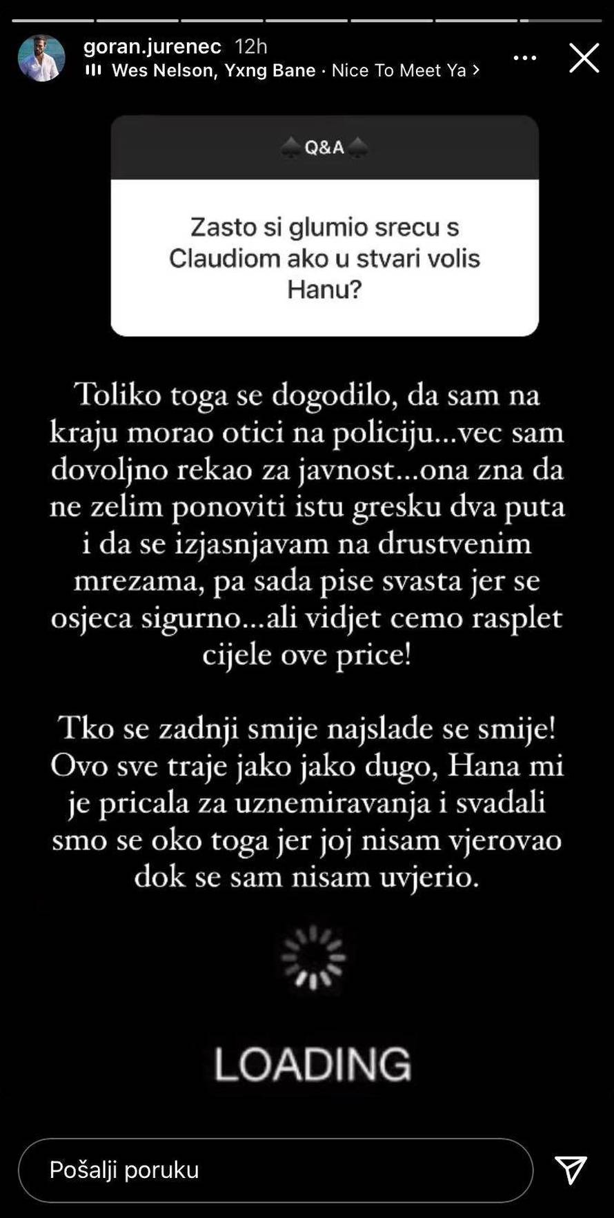 Goran i Hana prijavili njegovu bivšu policiji: 'Ogrebala nam je auto, uhodi nas i prijeti. Teror!'