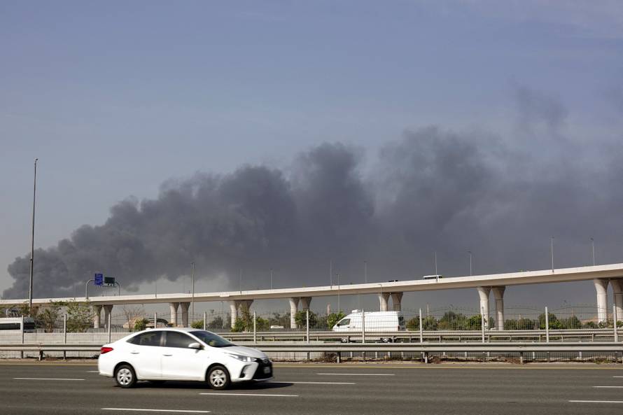 Smoke billows after Iranian attack, following United States and Israel strikes on Iran