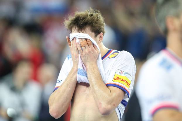 Zagreb: Slavlje rukometaša Hrvatske nakon pobjede nad Francuskom i prolaska u finale Svjetskog prvenstva