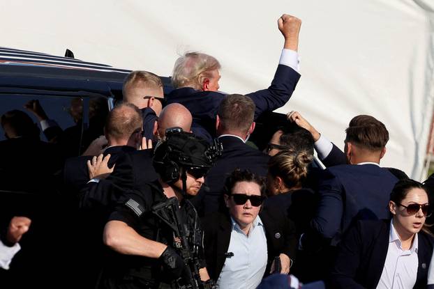 FILE PHOTO: Republican presidential candidate Donald Trump holds a campaign rally in Butler