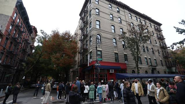 Makeshift memorial for actor Matthew Perry in New York