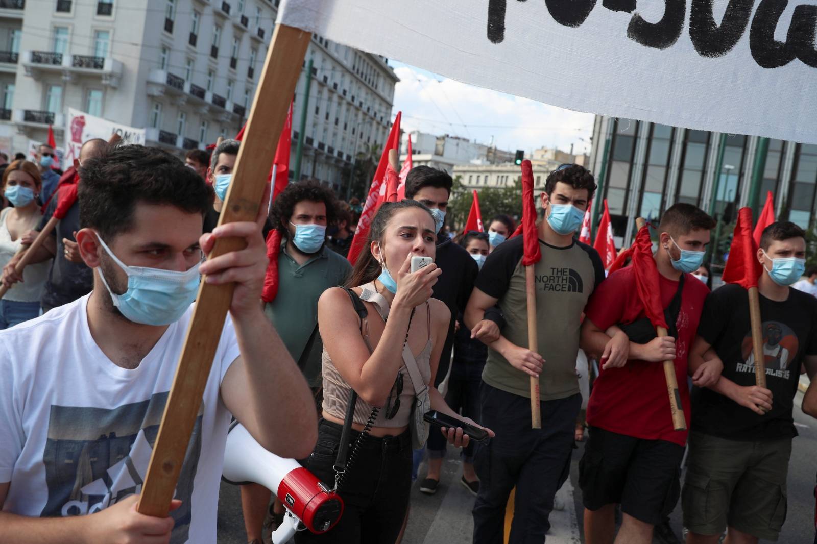 24-hour strike ahead of a vote on a new labour bill in Athens