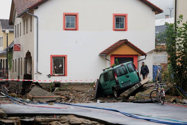 Aftermath of flooding in Czech Republic