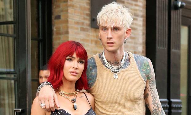 Megan Fox and Machine Gun Kelly are loved-up as theywalk arm-in-arm leaving Soho House in New York City