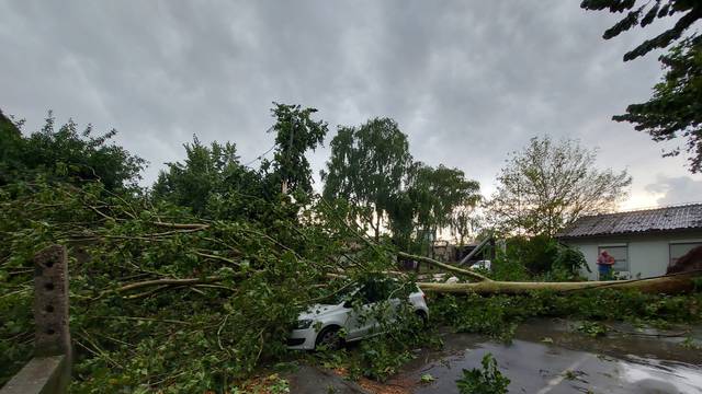 Na Rebru otpao veliki dio fasade, u Vinogradskoj porušena stabla i nestalo struje