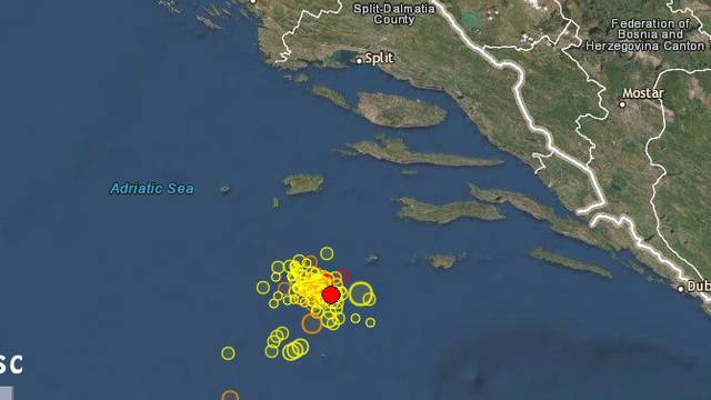 Čak sedam potresa zabilježili u Jadranu, najjači od 3,5 Richtera